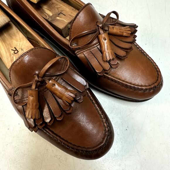 NEW HEELS Rancourt & Co. x FootJoy Tassel Loafers Kiltie Brown Made USA 10.5 D main image 7
